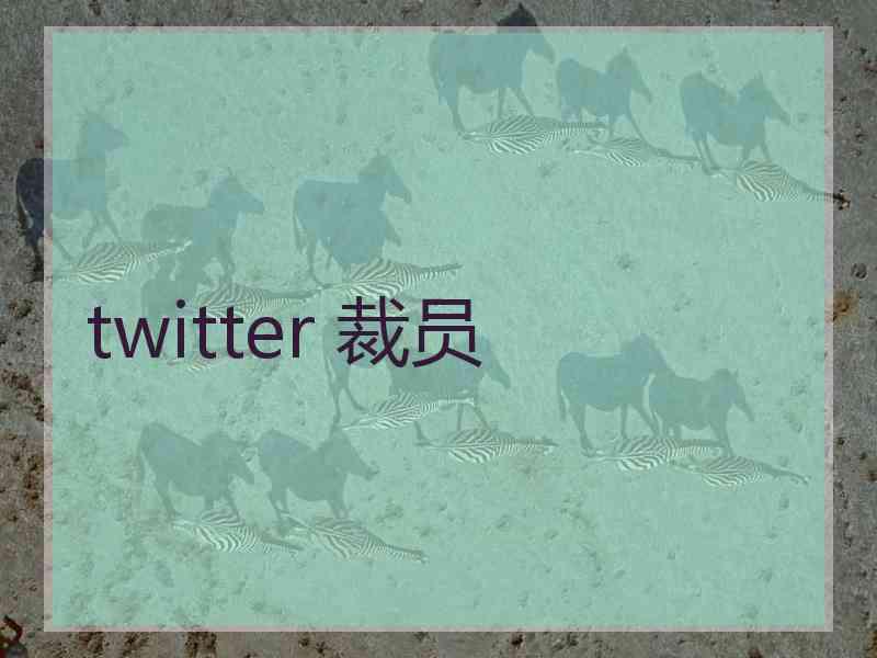 twitter 裁员