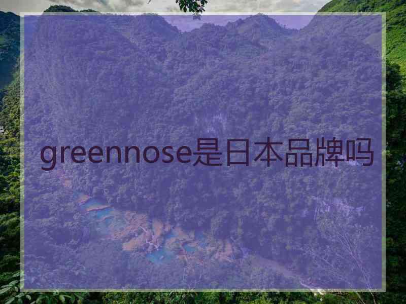 greennose是日本品牌吗