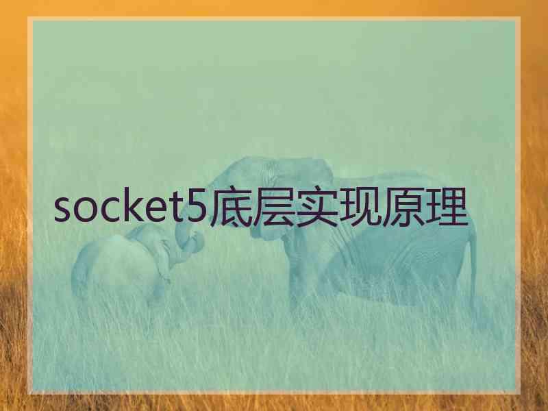 socket5底层实现原理