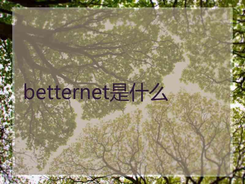 betternet是什么