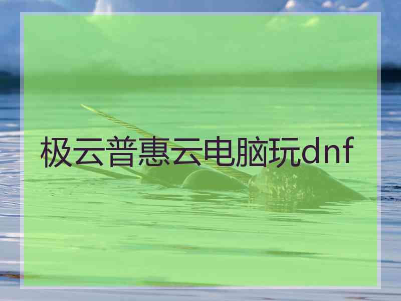 极云普惠云电脑玩dnf