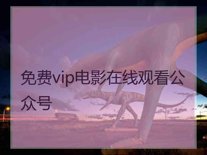 免费vip电影在线观看公众号