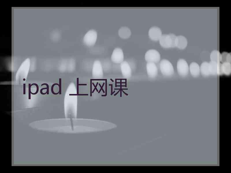 ipad 上网课