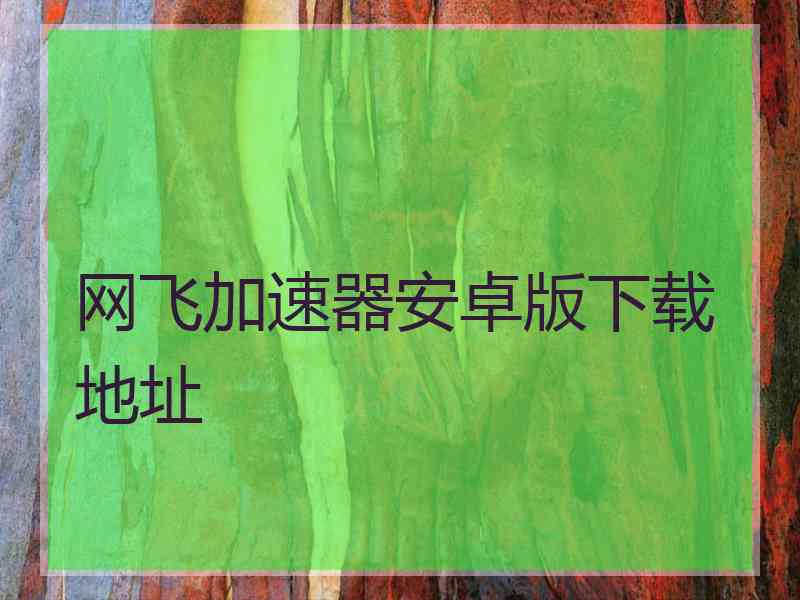 网飞加速器安卓版下载地址