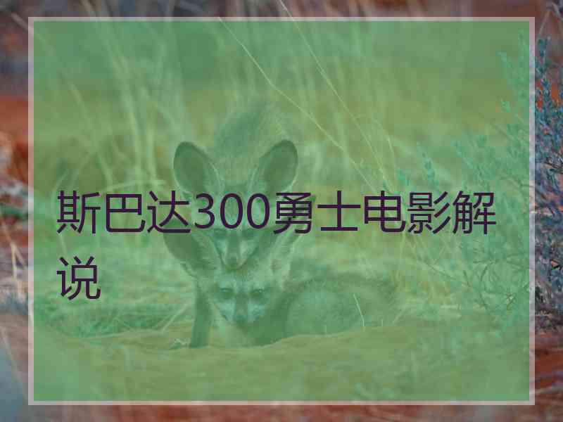 斯巴达300勇士电影解说