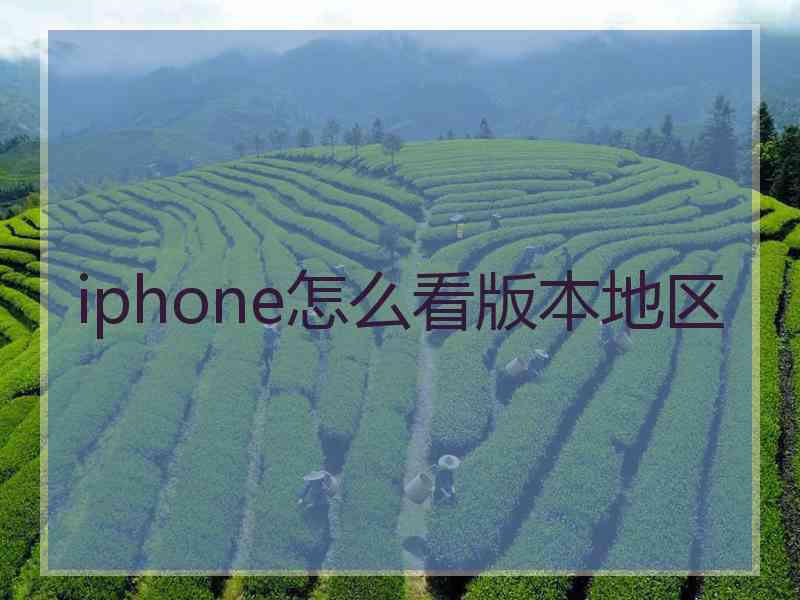 iphone怎么看版本地区