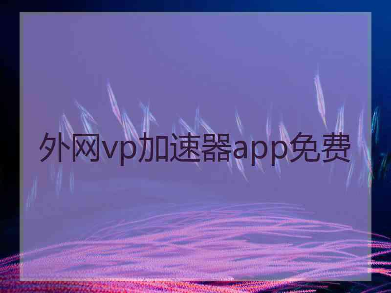 外网vp加速器app免费