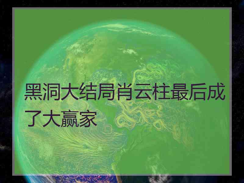 黑洞大结局肖云柱最后成了大赢家