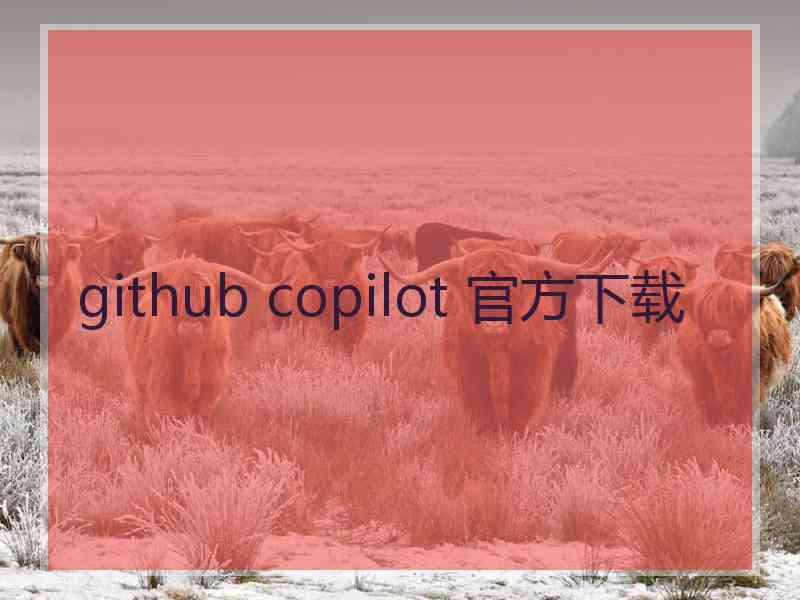 github copilot 官方下载