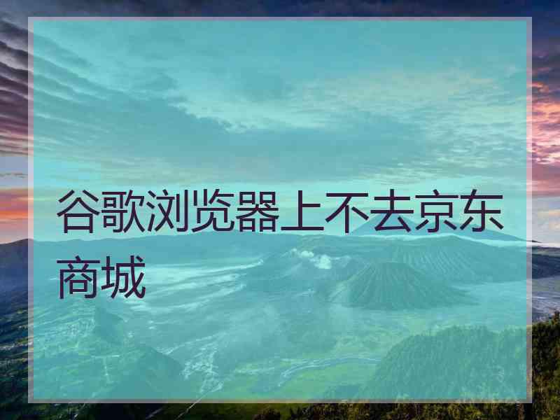 谷歌浏览器上不去京东商城