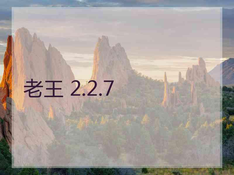 老王 2.2.7