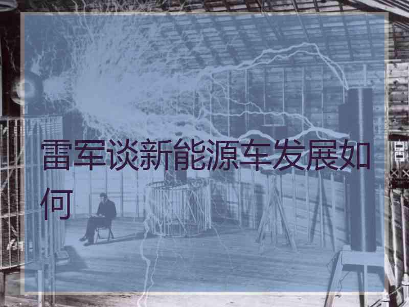 雷军谈新能源车发展如何