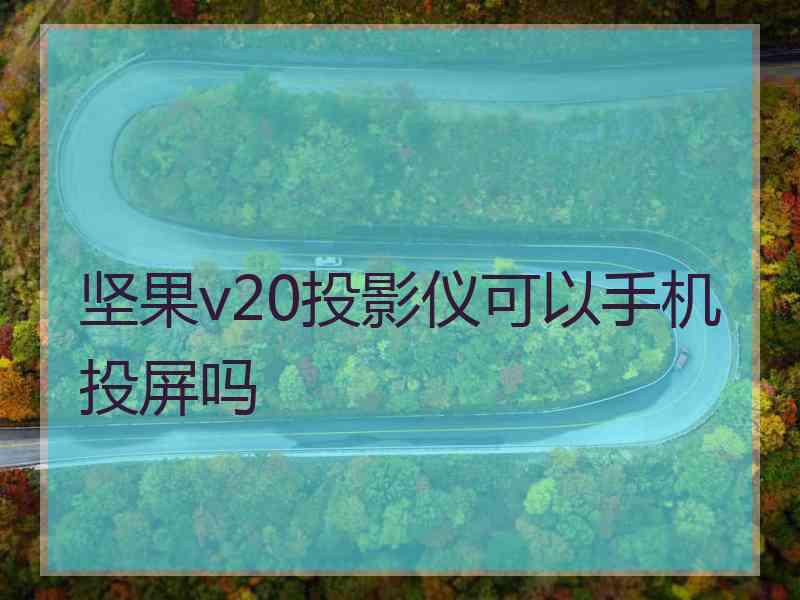 坚果v20投影仪可以手机投屏吗