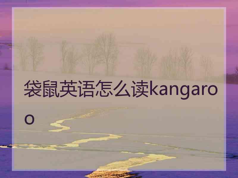 袋鼠英语怎么读kangaroo