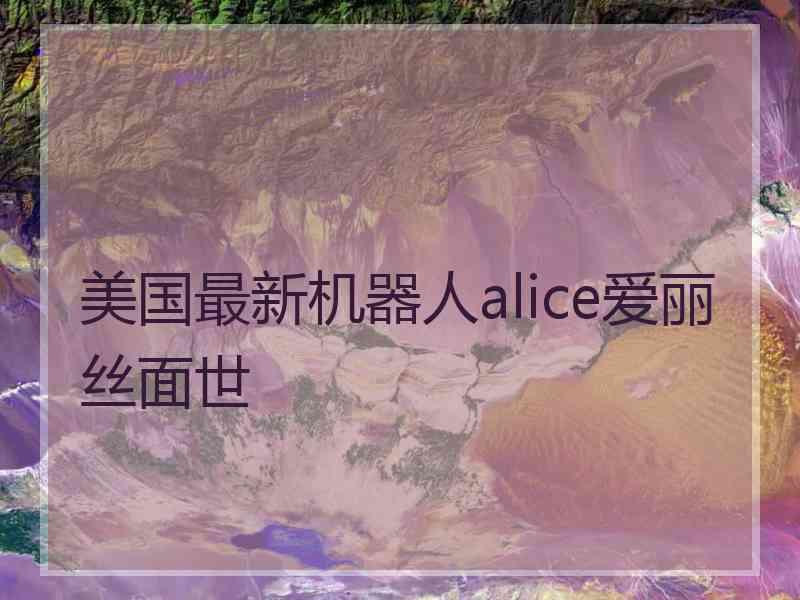 美国最新机器人alice爱丽丝面世