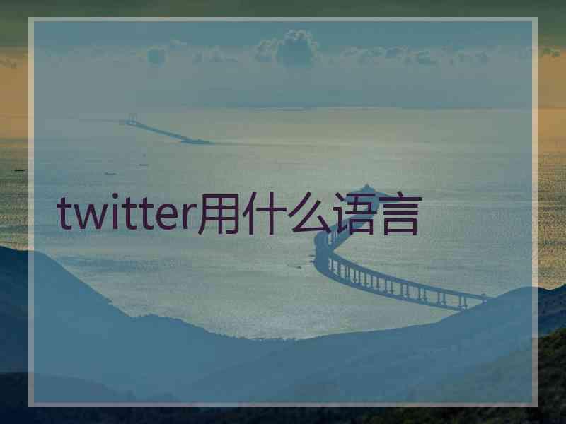 twitter用什么语言