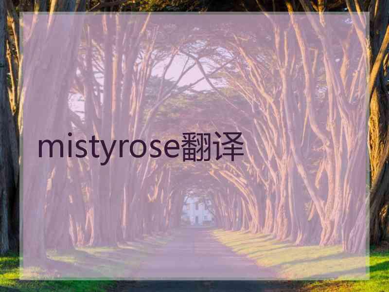 mistyrose翻译