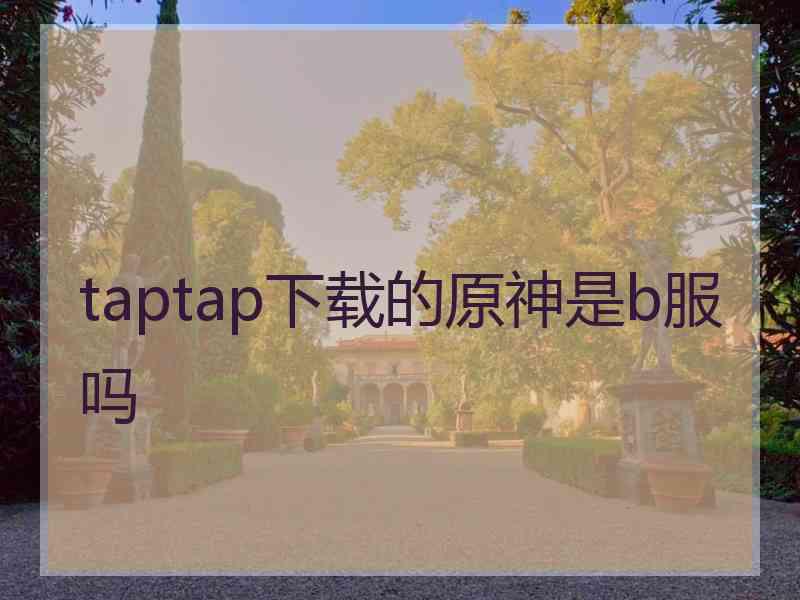 taptap下载的原神是b服吗