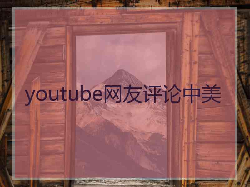 youtube网友评论中美