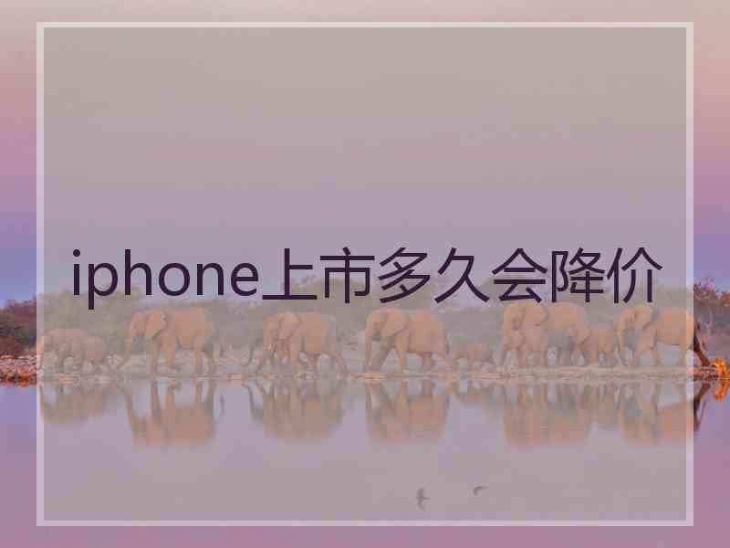 iphone上市多久会降价