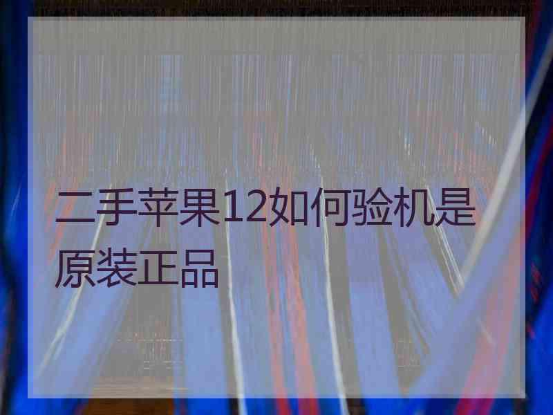 二手苹果12如何验机是原装正品