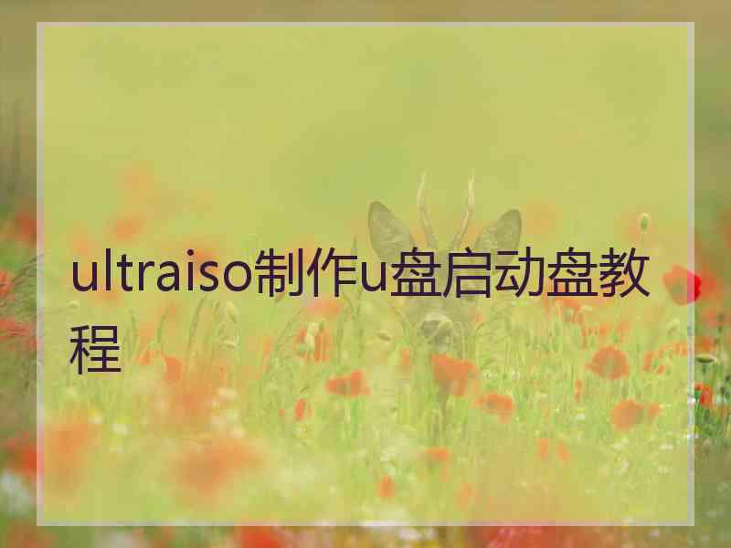 ultraiso制作u盘启动盘教程