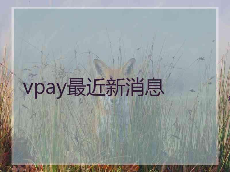 vpay最近新消息