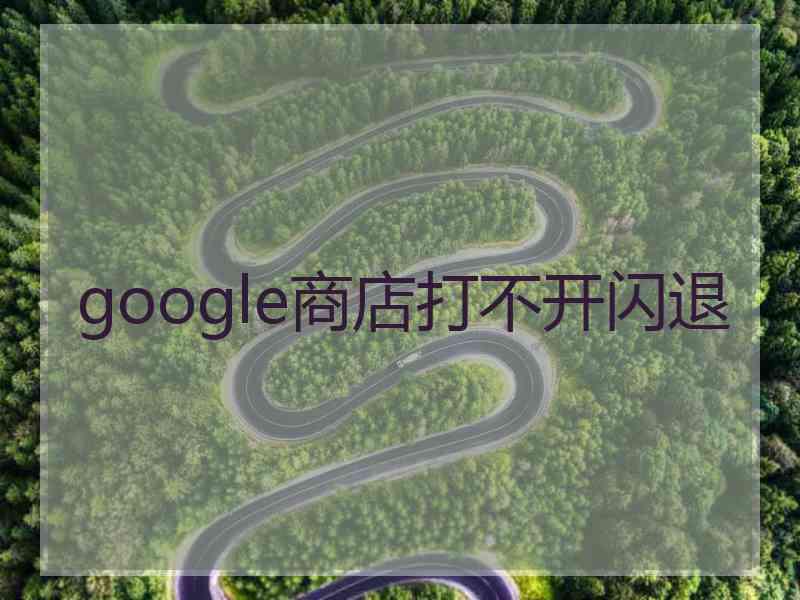 google商店打不开闪退