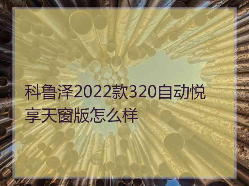 科鲁泽2022款320自动悦享天窗版怎么样