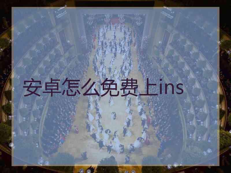 安卓怎么免费上ins