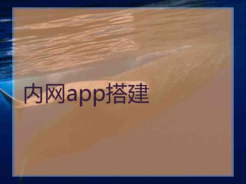 内网app搭建