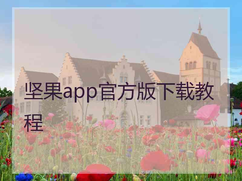 坚果app官方版下载教程