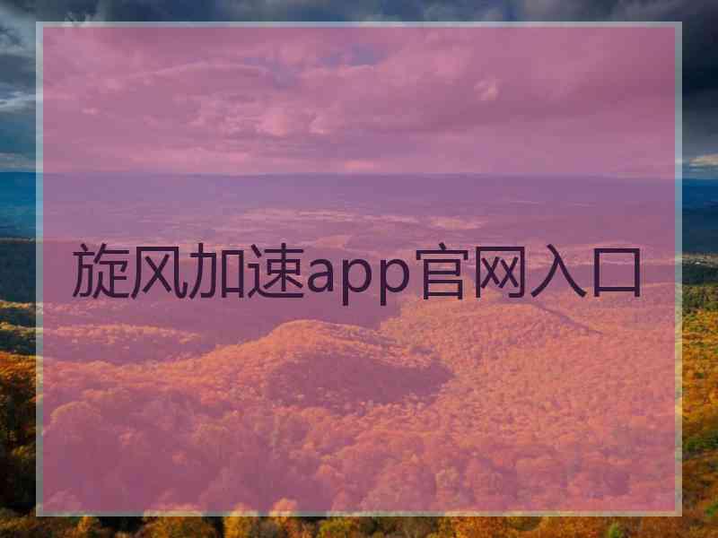 旋风加速app官网入口