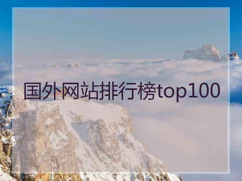 国外网站排行榜top100