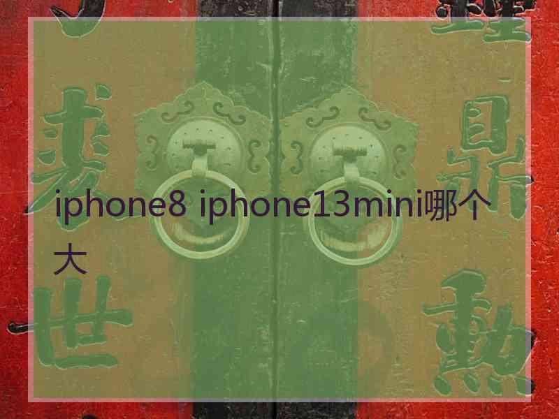 iphone8 iphone13mini哪个大