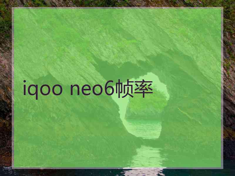 iqoo neo6帧率