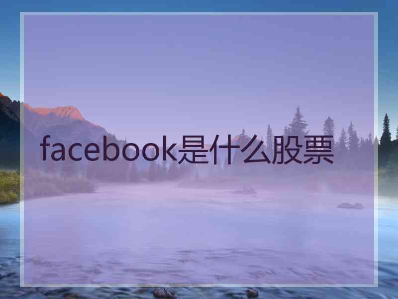 facebook是什么股票