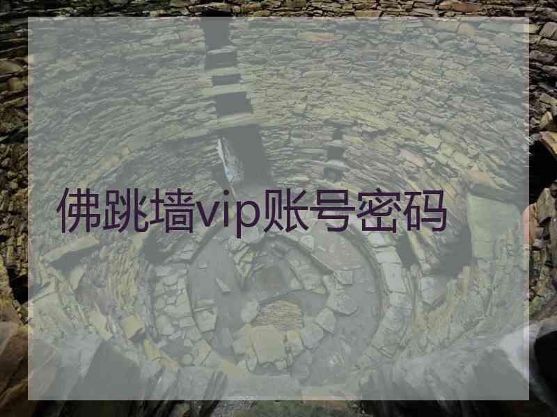 佛跳墙vip账号密码