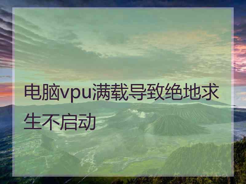 电脑vpu满载导致绝地求生不启动