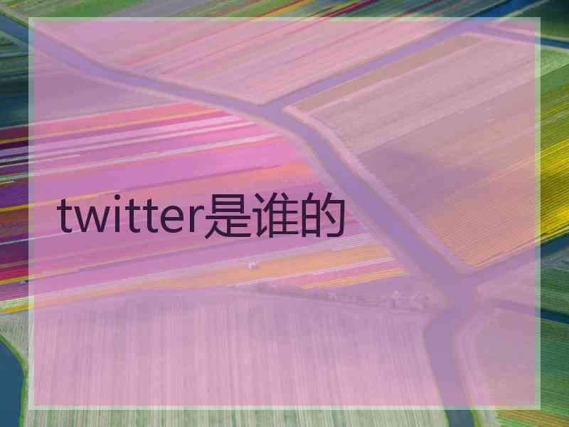 twitter是谁的