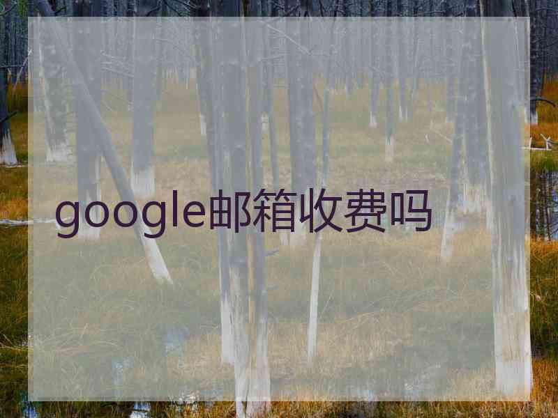 google邮箱收费吗