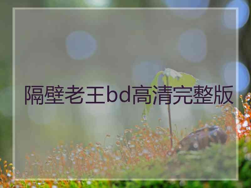 隔壁老王bd高清完整版