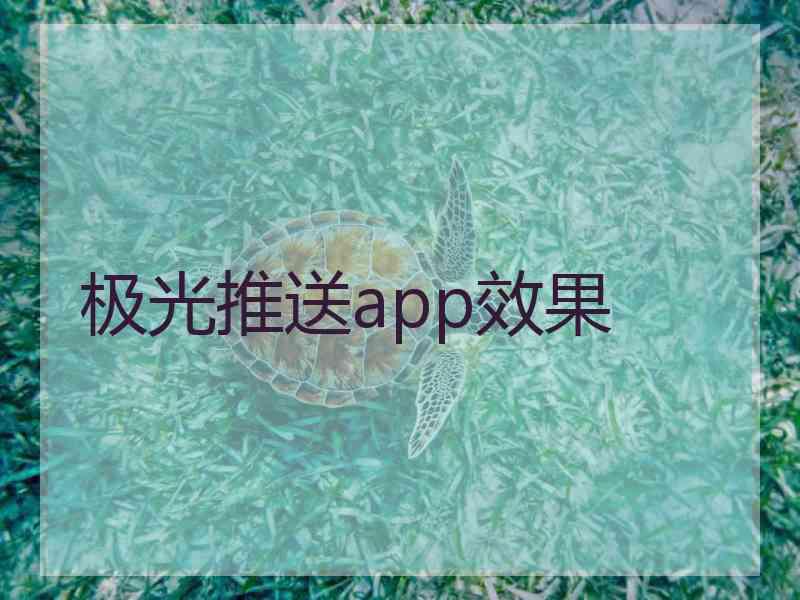 极光推送app效果