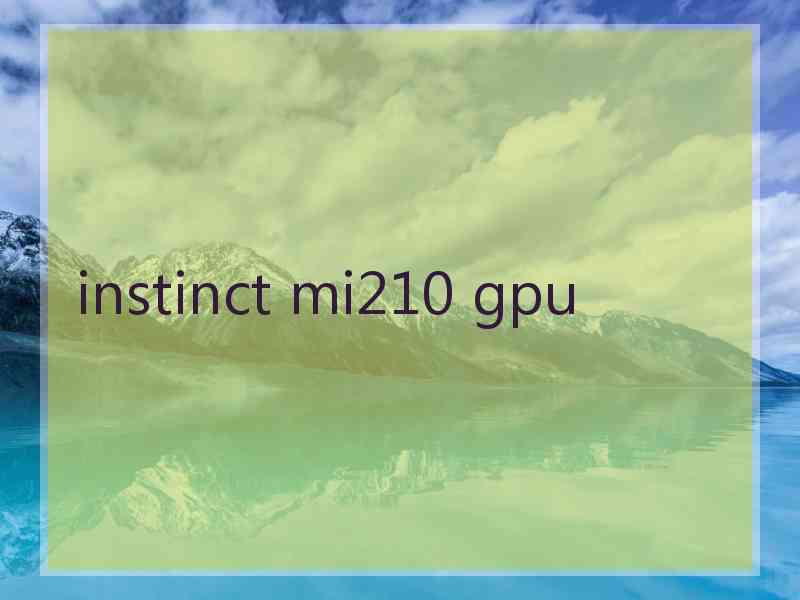 instinct mi210 gpu