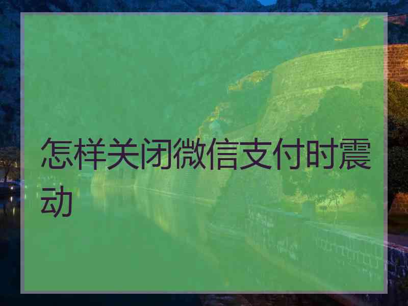 怎样关闭微信支付时震动