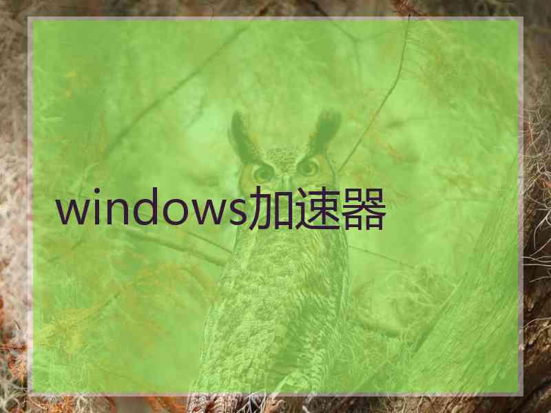 windows加速器