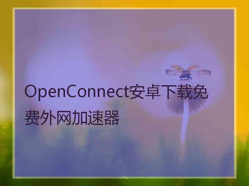 OpenConnect安卓下载免费外网加速器