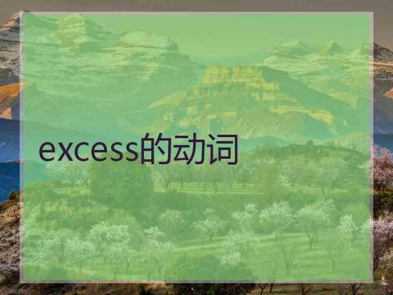 excess的动词