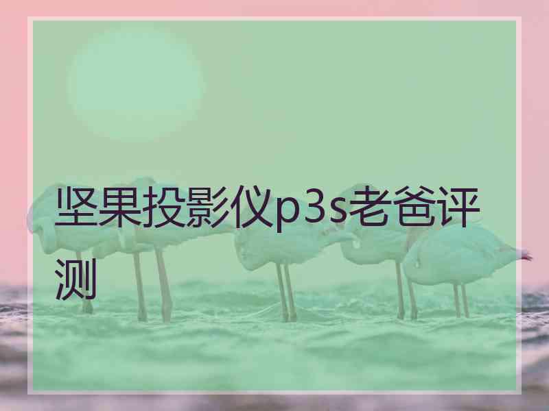 坚果投影仪p3s老爸评测