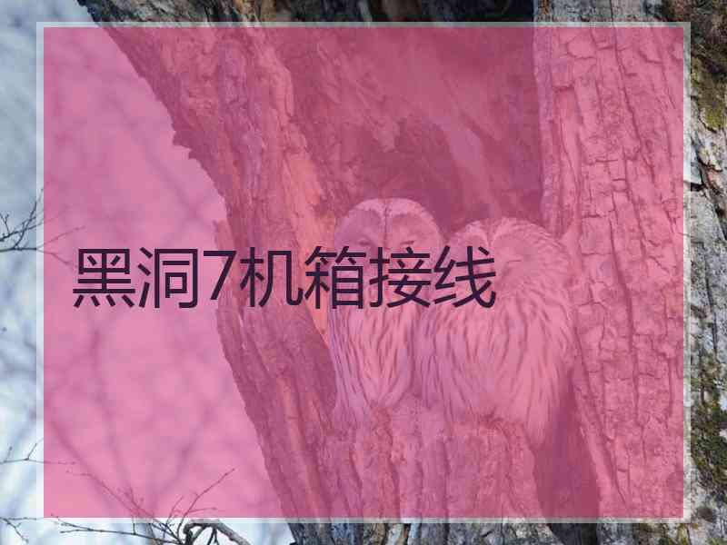 黑洞7机箱接线